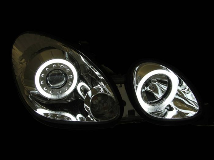 ANZO 1998-2005 Lexus Gs300 Projector Headlights w/ Halo Chrome - 0