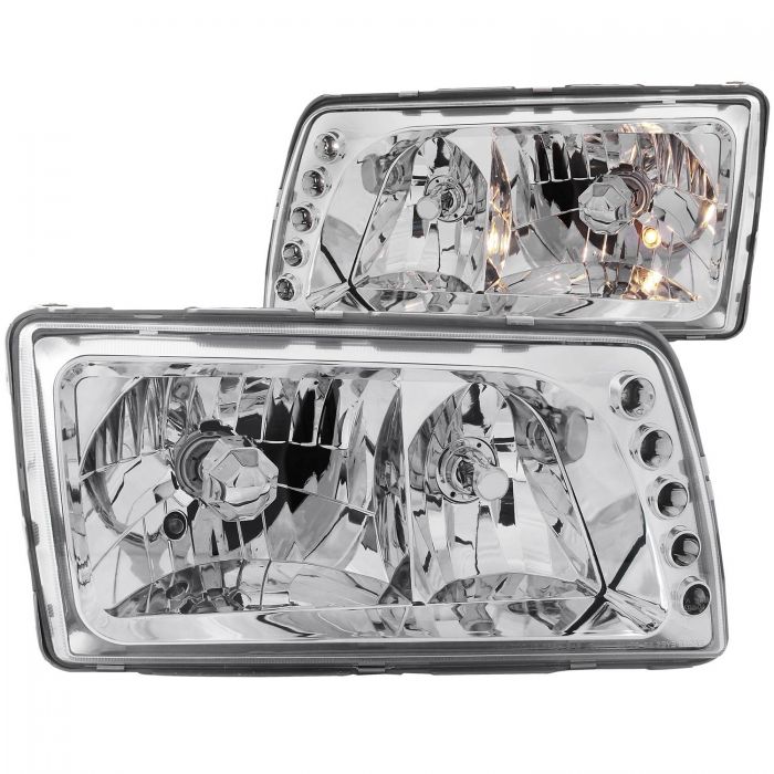 ANZO 1981-1991 Mercedes Benz S Class W126 Crystal Headlights Chrome