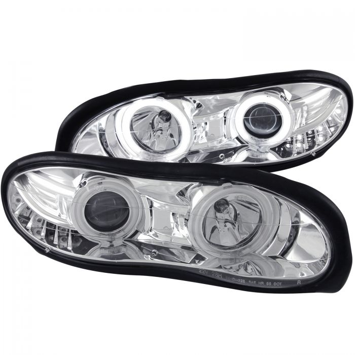 ANZO 1998-2002 Chevrolet Camaro Projector Headlights w/ Halo Chrome