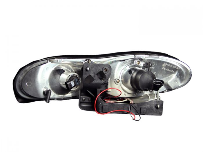 ANZO 1998-2002 Chevrolet Camaro Projector Headlights w/ Halo Chrome - 0