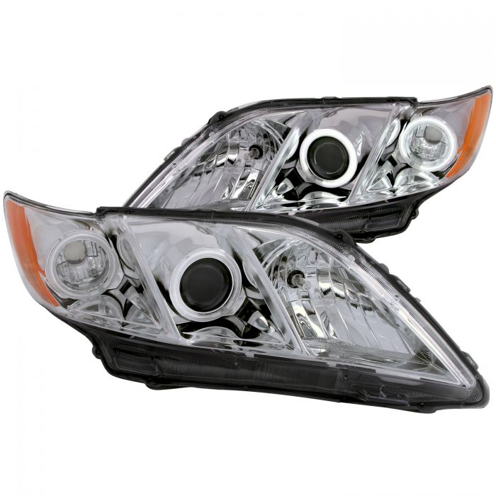 ANZO 2007-2009 Toyota Camry Projector Headlights w/ Halo Chrome