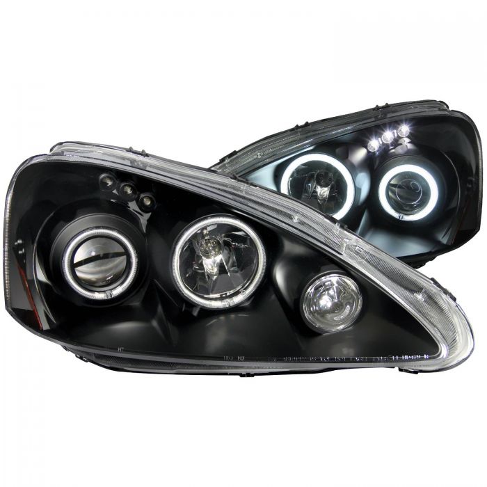 ANZO 2005-2006 Acura Rsx Projector Headlights w/ Halo Black