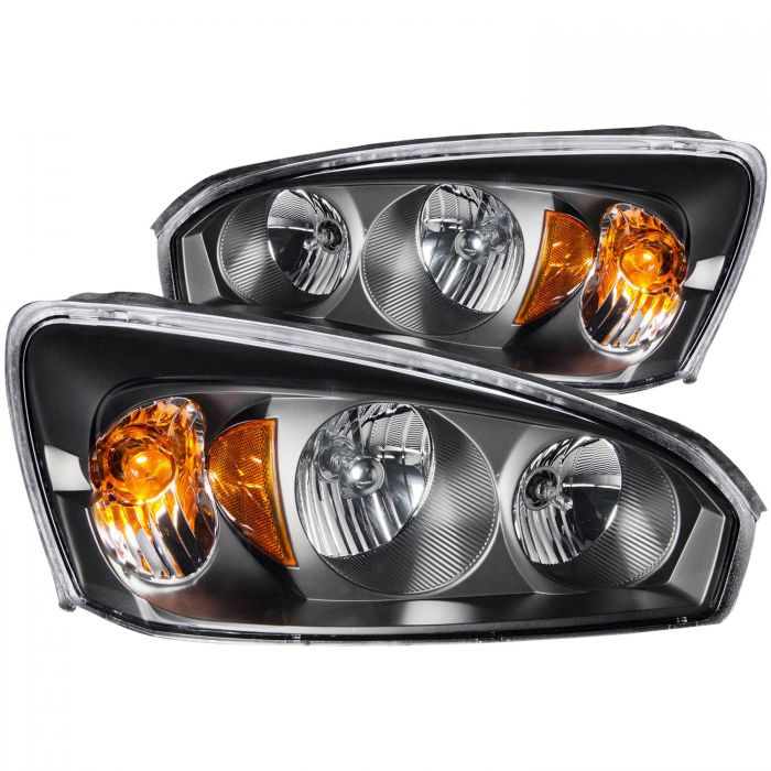 ANZO 2004-2007 Chevrolet Malibu Crystal Headlights Black