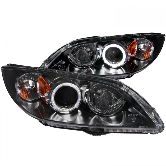 ANZO 2004-2008 Mazda 3 Projector Headlights w/ Halo Black (CCFL)