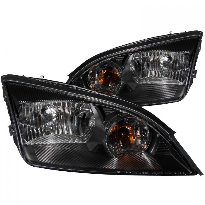 ANZO 2005-2007 Ford Focus Crystal Headlights Black