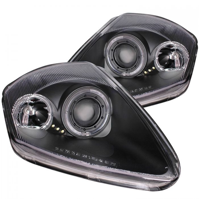 ANZO 2000-2005 Mitsubishi Eclipse Projector Headlights w/ Halo Black