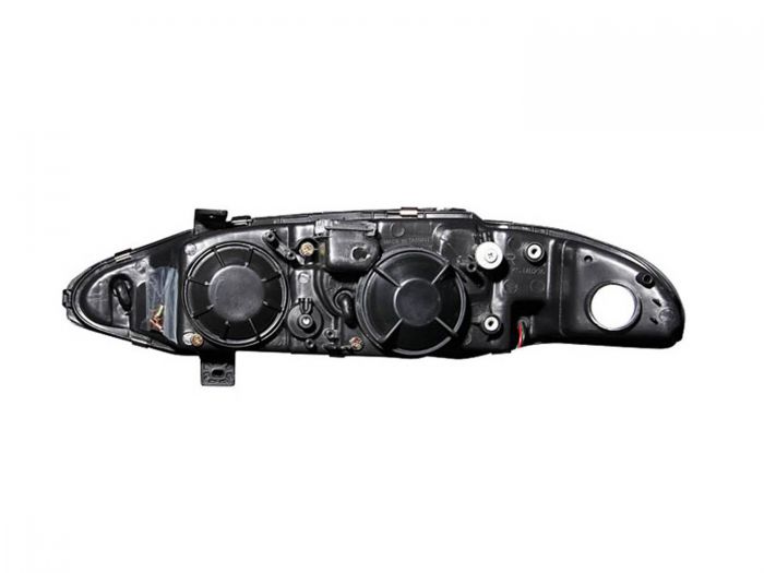 ANZO 1997-1999 Mitsubishi Eclipse Projector Headlights w/ Halo Black G2 - 0