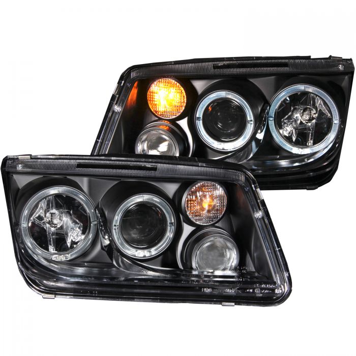 ANZO 1999-2005 Volkswagen Jetta Projector Headlights w/ Halo Black (CCFL)