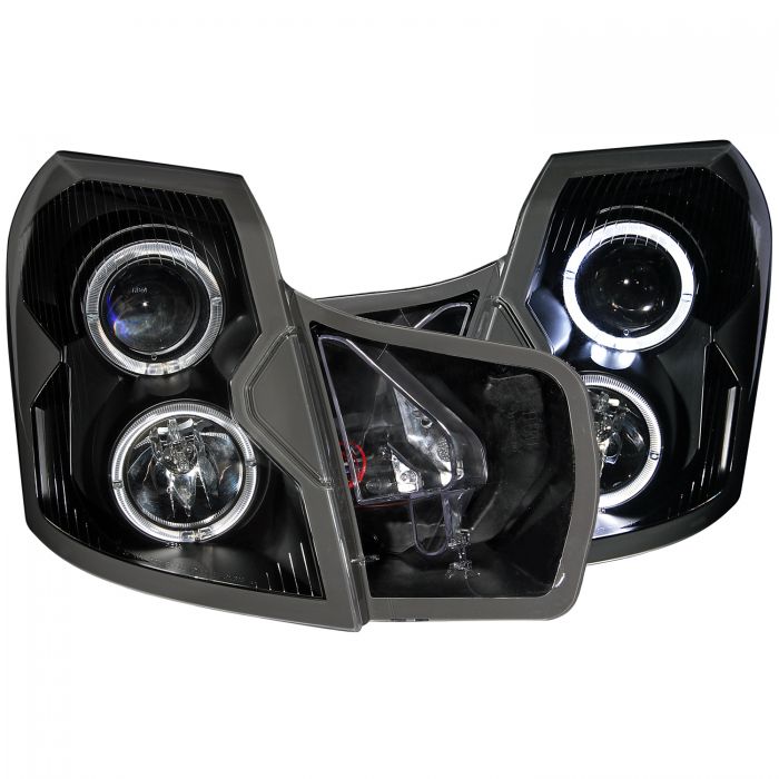 ANZO 2003-2007 Cadillac Cts Projector Headlights w/ Halo Black