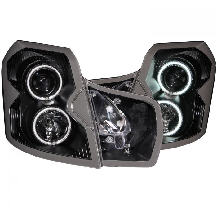 ANZO 2003-2007 Cadillac Cts Projector Headlights w/ Halo Black (CCFL)