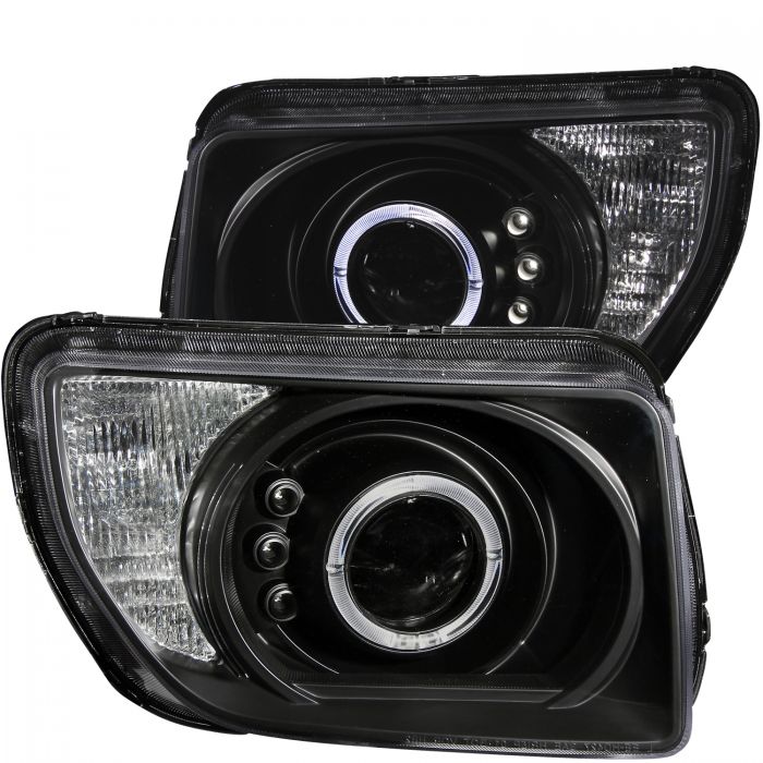 ANZO 2003-2006 Honda Element Projector Headlights w/ Halo Black