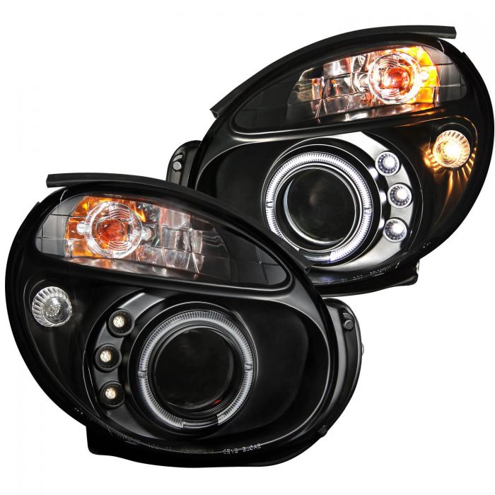 ANZO 2002-2003 Subaru Impreza Projector Headlights w/ Halo Black