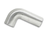 2.5" OD 90 Deg Tight Radius Aluminum Bend, 1.75" CLR, 2" x 5" Leg Length