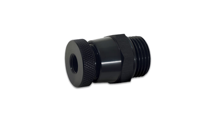 8 ORB to 1/8 NPT Aluminum Drain Valve - Anodized Black