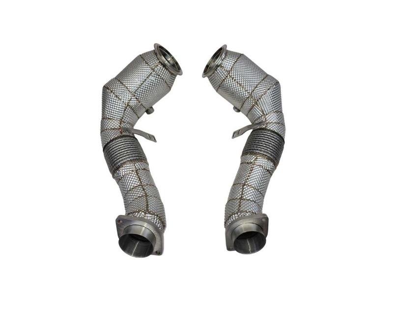 Racing Dynamics Downpipe w/ Catalytic & Heat Shields w/ Flange Connections BMW X5 | X6 | 750i | 550i | 650i 2010-2012