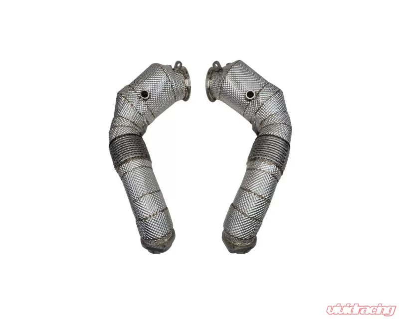 Racing Dynamics Downpipe w/ Catalytic & Heat Shields w/ Flange Connections BMW X5 | X6 | 750i | 550i | 650i 2010-2012 - 0