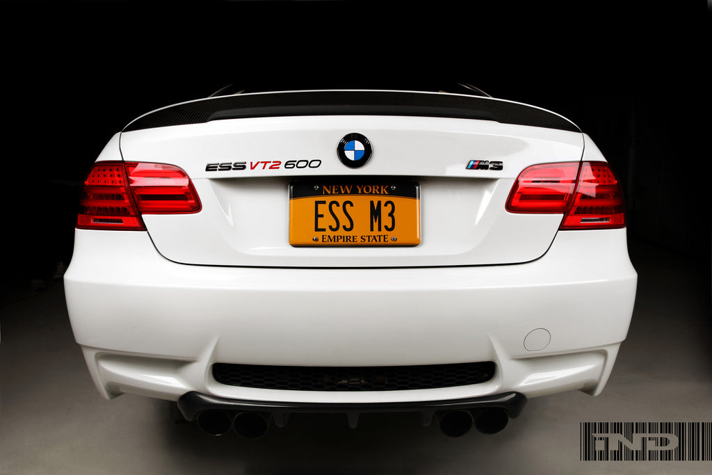 BMW M Performance E92 3-Series Carbon Trunk Spoiler + CRT Stripe