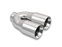 2.5" ID Dual 3.5" OD Round SS Tips (Double Wall, Straight Cut)