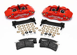 WILWOOD FNSL4R Rear Caliper & Bracket Kit - Red 97-13 C5/C6 Corvette w/ OEM Roto