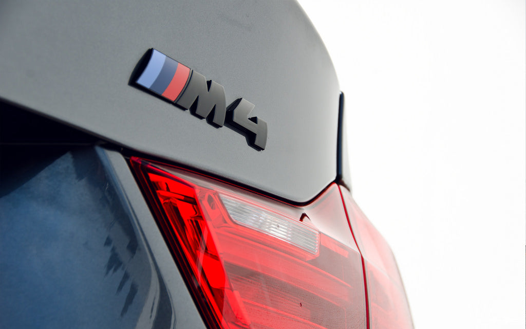 IND F82 / F83 M4 Painted Trunk Emblem - Matte Black