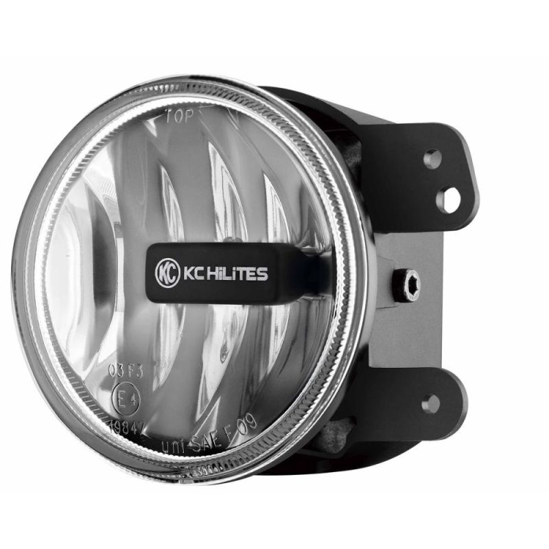 KC HiLiTES 10-18 Jeep JK 4in. Gravity G4 LED Light 10w SAE/ECE Clear Fog Beam (Single) - 0