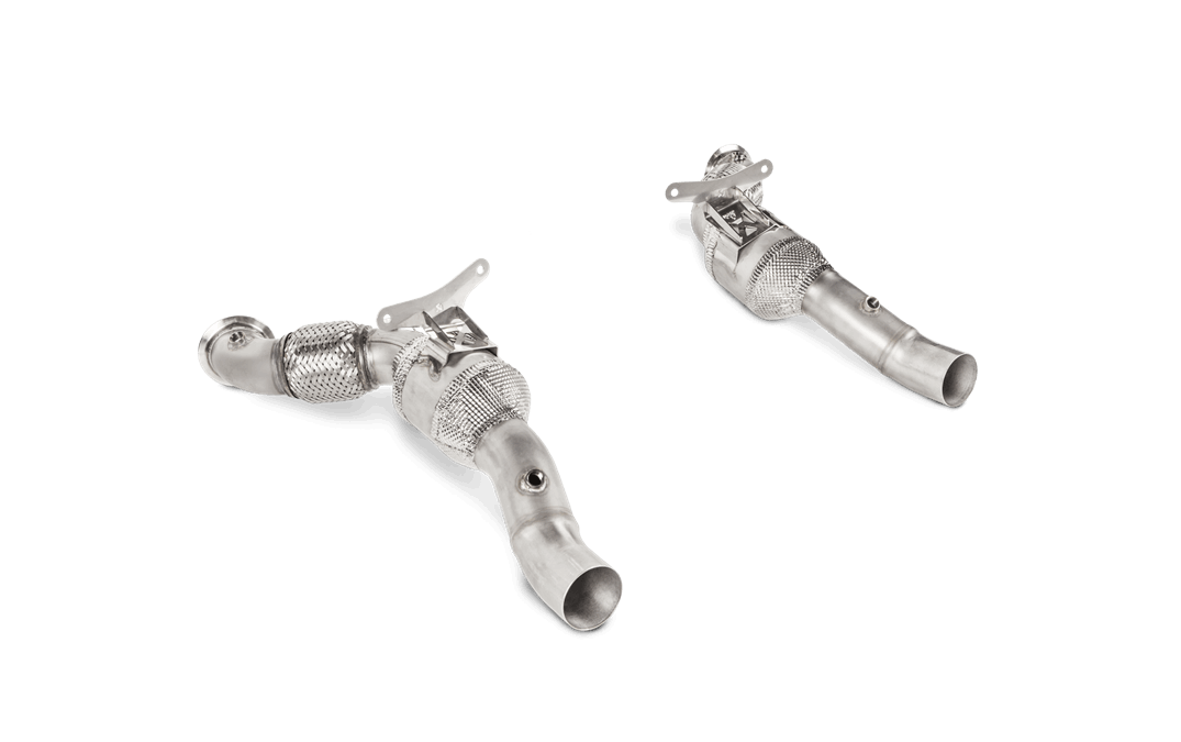 Akrapovic 16-17 Ferrari 488 GTB/488 Spyder Link Pipe Set w/ Cat (SS)