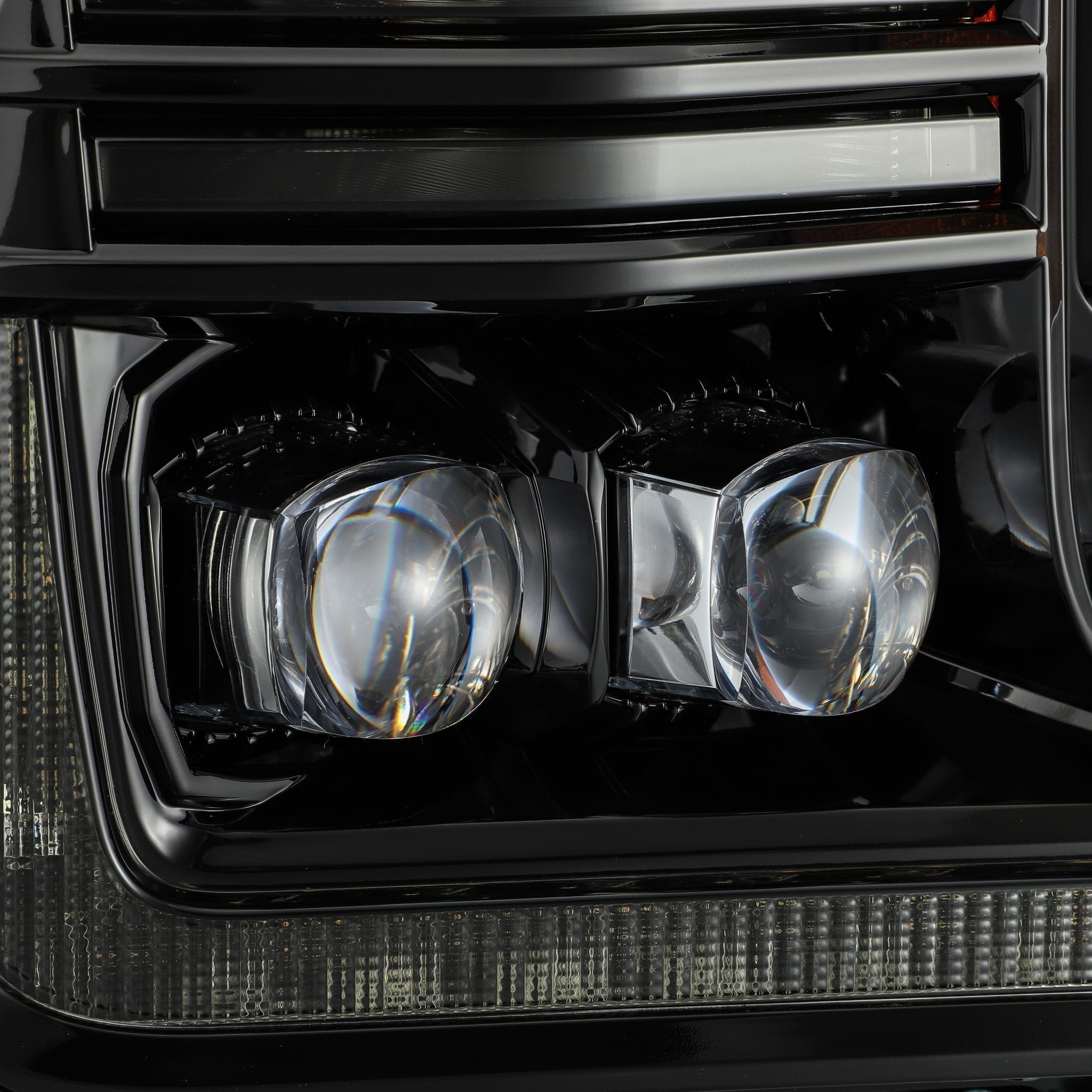 AlphaRex 18-20 Ford F-150 NOVA LED Proj Headlight Plank Style Alpha Blk w/Activ Light/Seq Signal/DRL - 0