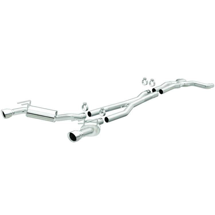 MagnaFlow 14-15 Chevy Camaro Convertible V8 6.2L S/C Quad Split Rear Exit Cat Back Perf Exhaust