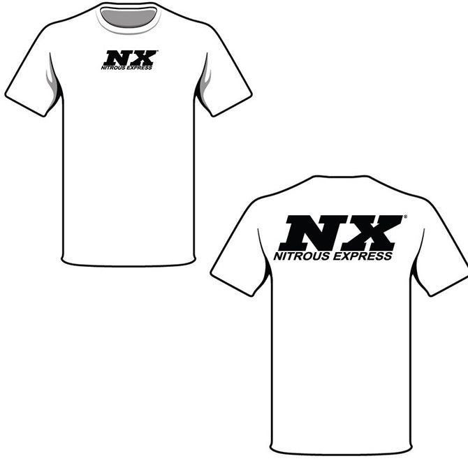 LARGE  WHITE T-SHIRT W/ BLACK NX