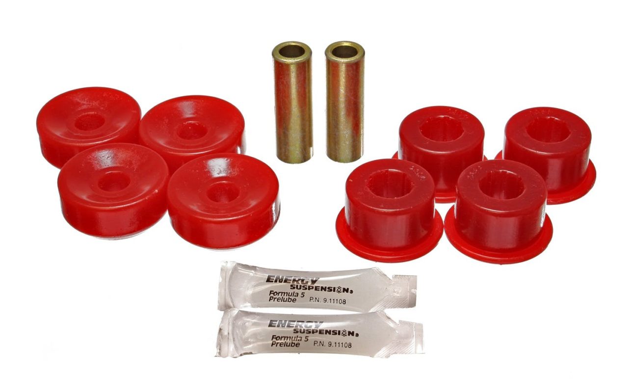 Energy Suspension 92-01 Prelude Red Rear Shock Upper and Lower Bushing Set