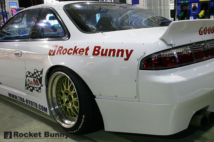 GReddy 94-98 Nissan 240SX/Silvia S14 Rocket Bunny Rear Wide Panel Over-Fenders Ver. 1 - FRP *Only* - 0