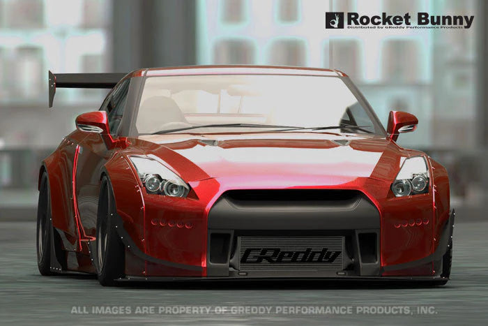 GReddy Rocket Bunny R35 V2 Front Canards (FRP) - 0