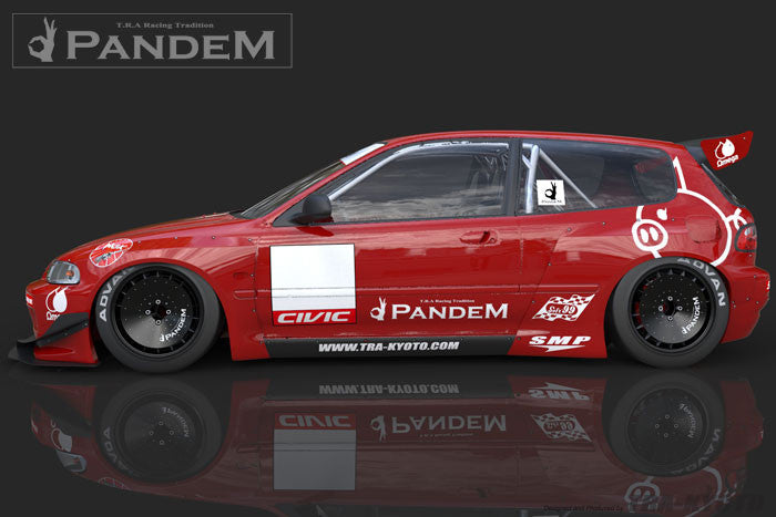 GReddy 92-95 Honda Civic EG Hatchback Pandem Rocket Bunny Side Skirts - 0