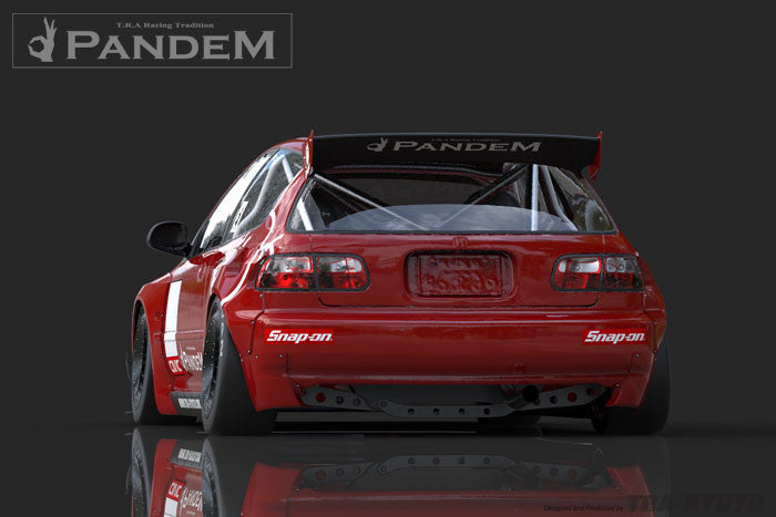 GReddy 92-95 Honda Civic Hatchback EG Pandem Rear Bumper Extensions