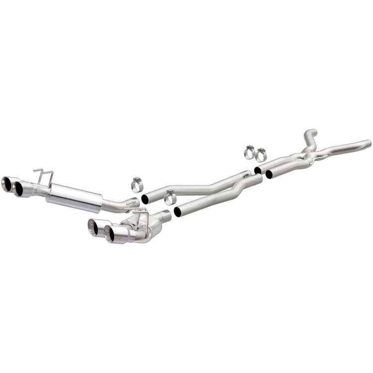 MagnaFlow Cat-Back 14-15 Chevy Camaro V8 Street Series SS 3in Quad Split Rear 4in Polised Tips