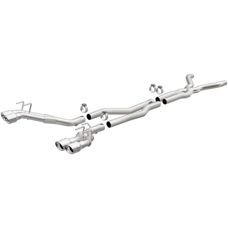 MagnaFlow Cat-Back 14-15 Chevy Camaro V8 Race Series  SS 3in Quad Split Rear 4in Tips