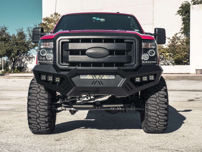 Road Armor 11-16 Ford F-250 SPARTAN Front Bumper Bolt-On Pre-Runner Guard - Tex Blk - 0