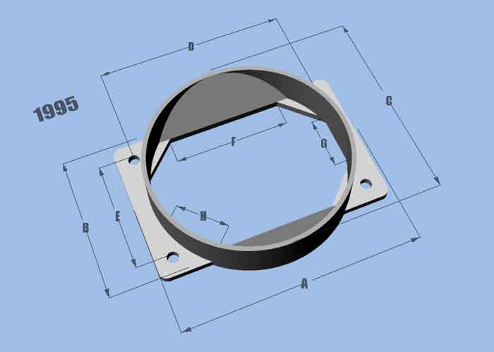 MAF Adapter Mitsubishi - 4.5" Inlet I.D. Filter