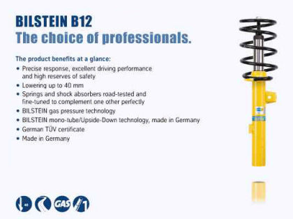 Bilstein B12 15+ Audi S3 Prestige L4 2.0L/Premium Plus L4 2.0L Front and Rear Suspension Kit