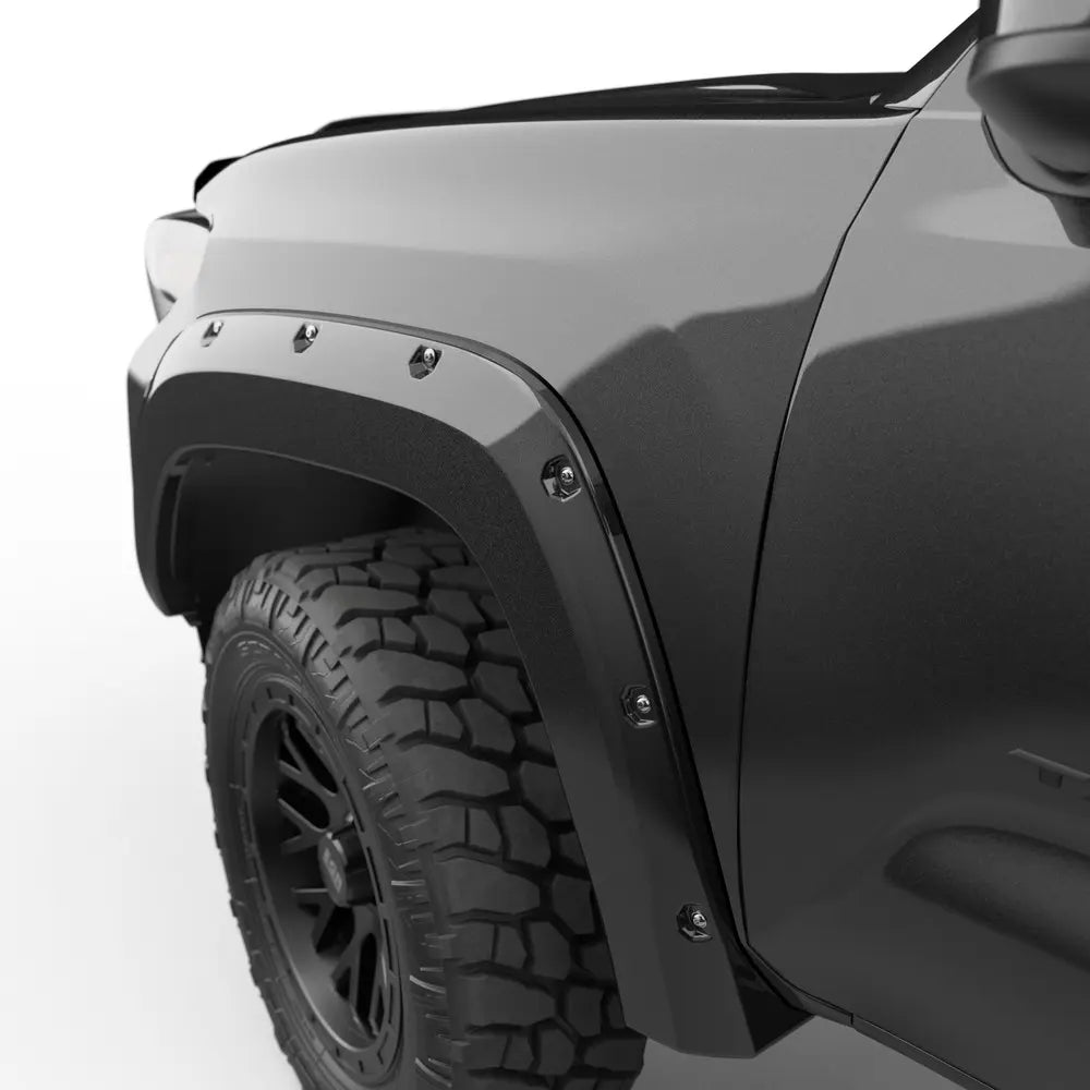 EGR 16+ Toyota Tacoma w/Mudflap Bolt-On Look Color Match Fender Flares - Set - Black - 0