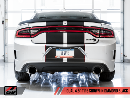 AWE Touring Edition Exhaust for 17+ Charger 5.7 - Non-Resonated - Diamond Black Tips