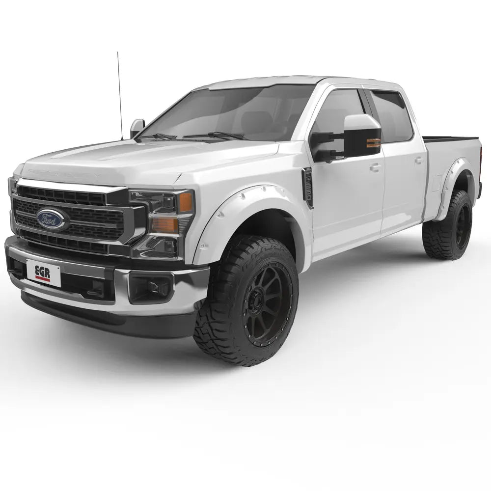 EGR 2017 Ford Super Duty Bolt-On Look Color Match Fender Flares - Set - Oxford White