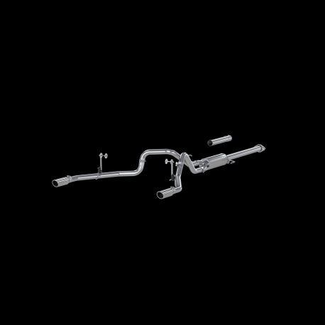 2 1/2" Cat Back, Dual Rear Exit, Aluminized