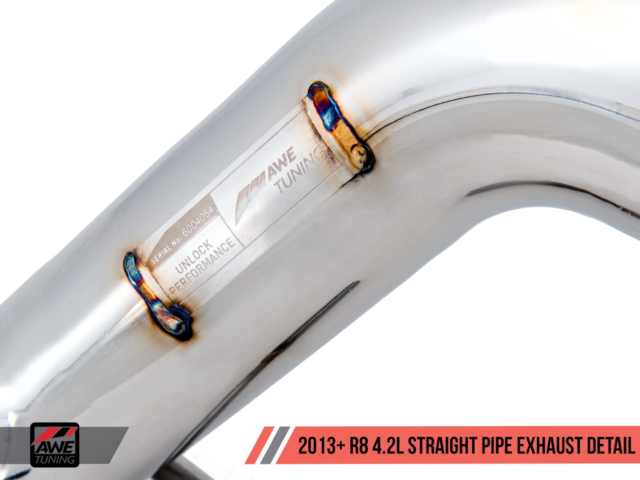 AWE Straight Pipe Exhaust Audi R8 4.2L (2014+)