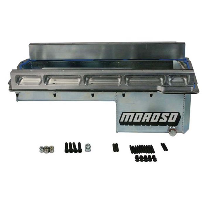 Moroso Dart LS Next Swap (w/Aluminum Spacers) Wet Sump 7qt 6in Baffled Steel Oil Pan