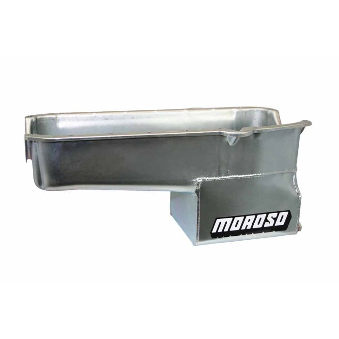 Moroso Pre-80 Chevrolet Small Block (w/Driver Side Dipstick) Wet Sump 7qt 9.5in Steel Oil Pan