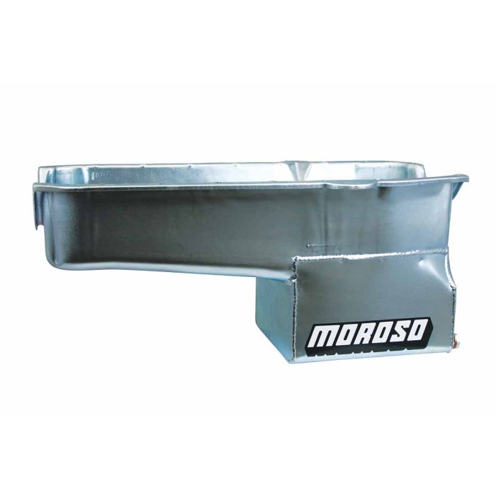 Moroso 80-85 Chevrolet Small Block (w/Passenger Side Dipstick) Wet Sump 7qt 9.5in Steel Oil Pan