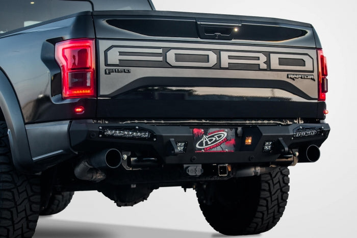 Addictive Desert Designs 17-18 Ford F-150 Raptor HoneyBadger Rear Bumper w/ 10in SR LED Mounts