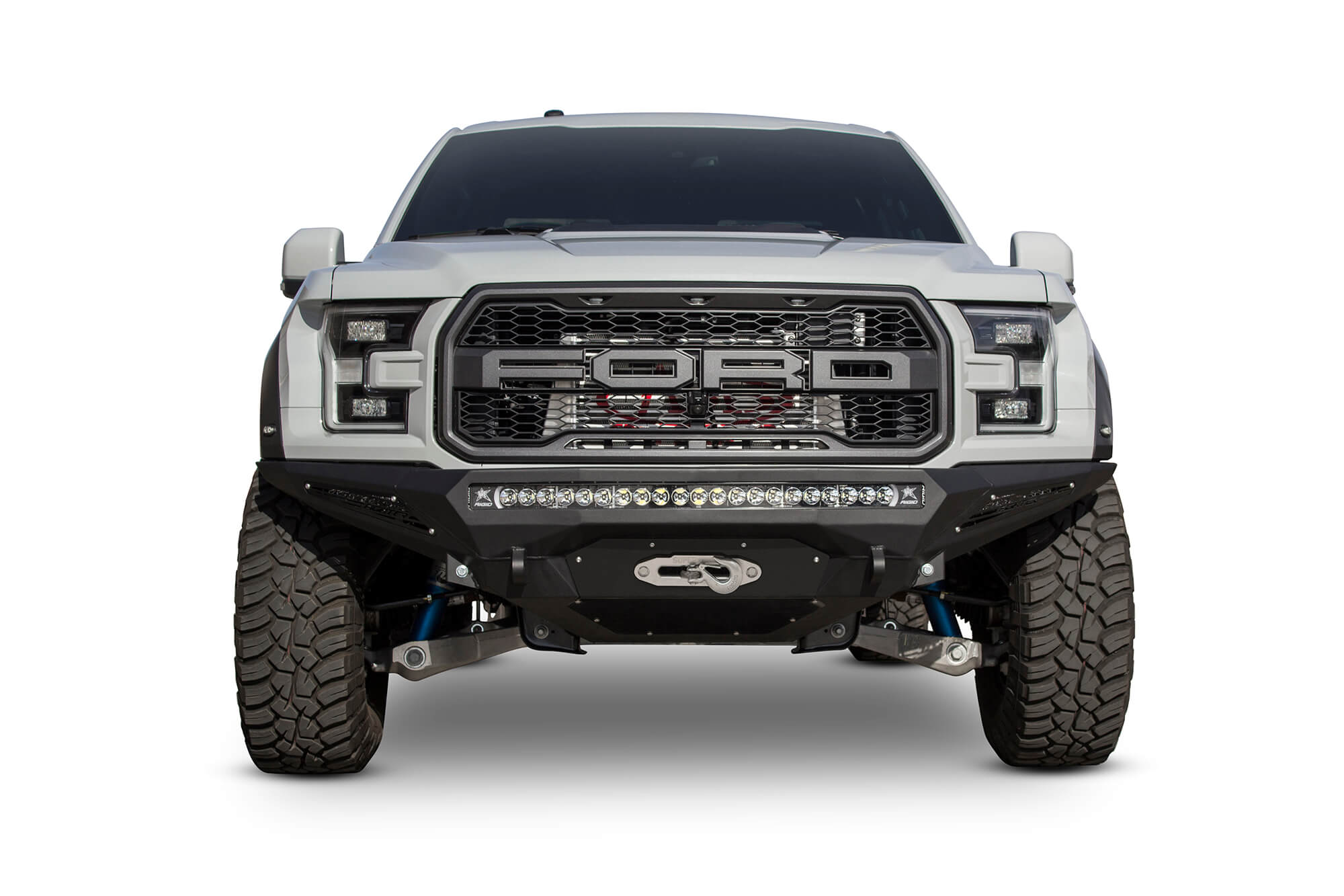 Addictive Desert Designs 17-18 Ford F-150 Raptor Stealth Fighter Front Bumper w/ Winch Mount - 0