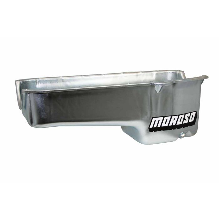 Moroso Pre-80 Chevrolet Small Block (w/Driver Side Dipstick) Wet Sump 5qt 7.5in Steel Oil Pan